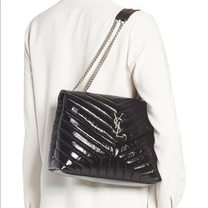Saint Laurent Medium Patent Leather Lou Lou Bag